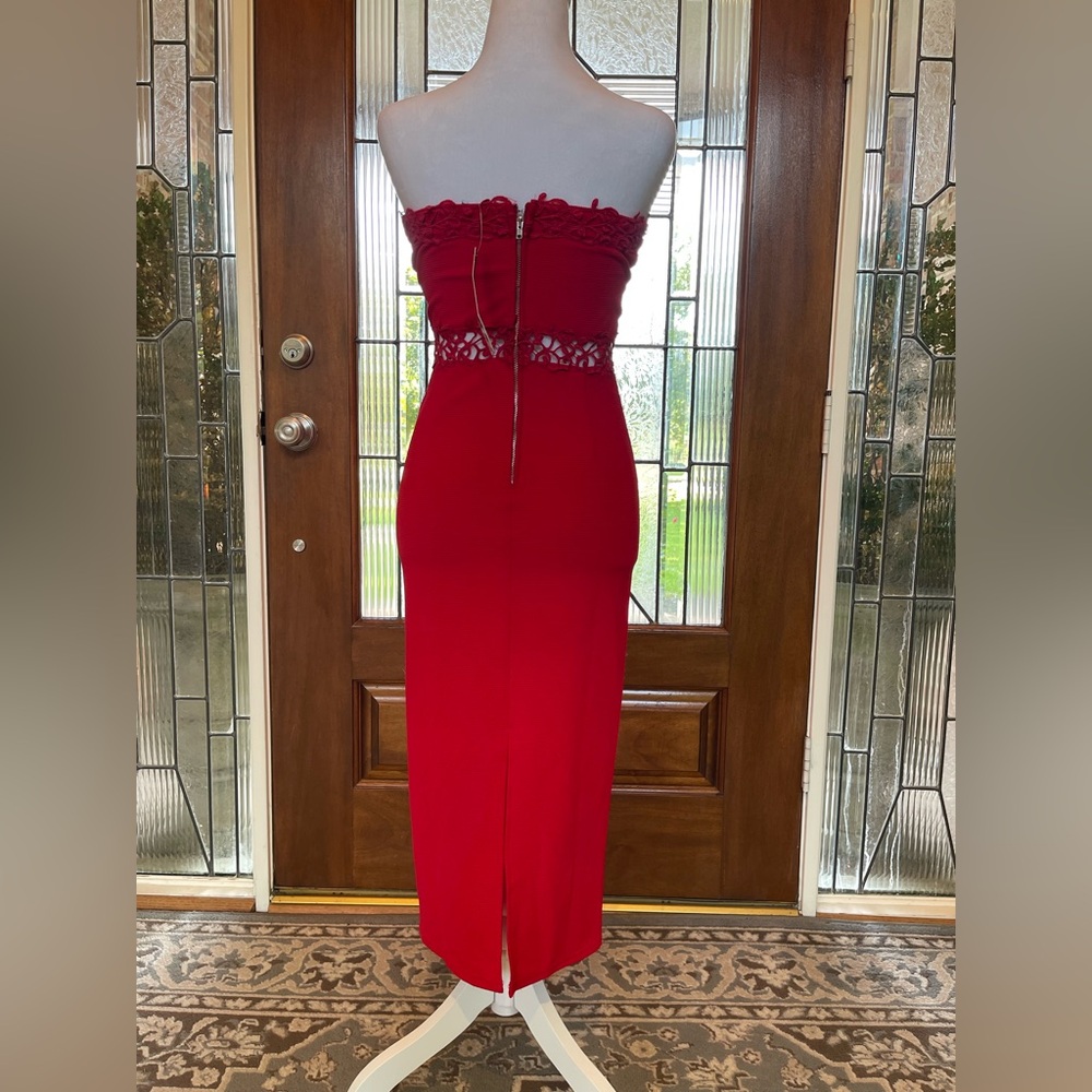 NWT Gianni Bini ‘Crazy in Love’ Scarlet Red Sweetheart Strapless Gown - Sz XS - Picture 3 of 14